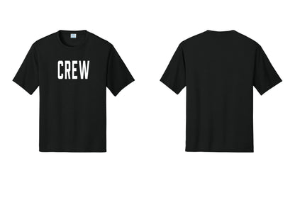 NYC Factory Crew Performance T-Shirt for Event Staff & Production Teams (Classic) - Front Only - Black