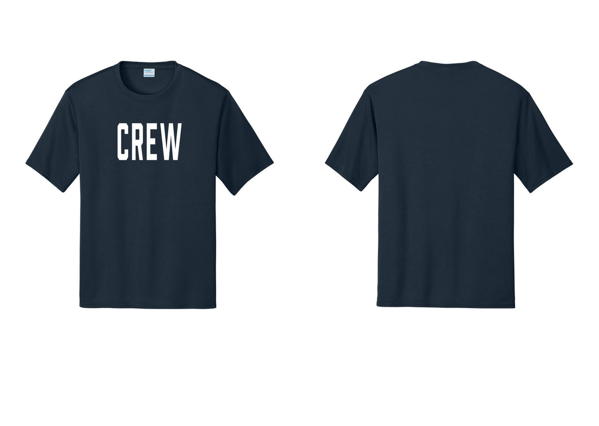 NYC Factory Crew Performance T-Shirt for Event Staff & Production Teams (Classic) - Front Only - Navy