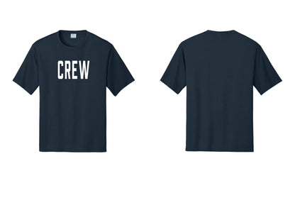 NYC Factory Crew Performance T-Shirt for Event Staff & Production Teams (Classic) - Front Only - Navy
