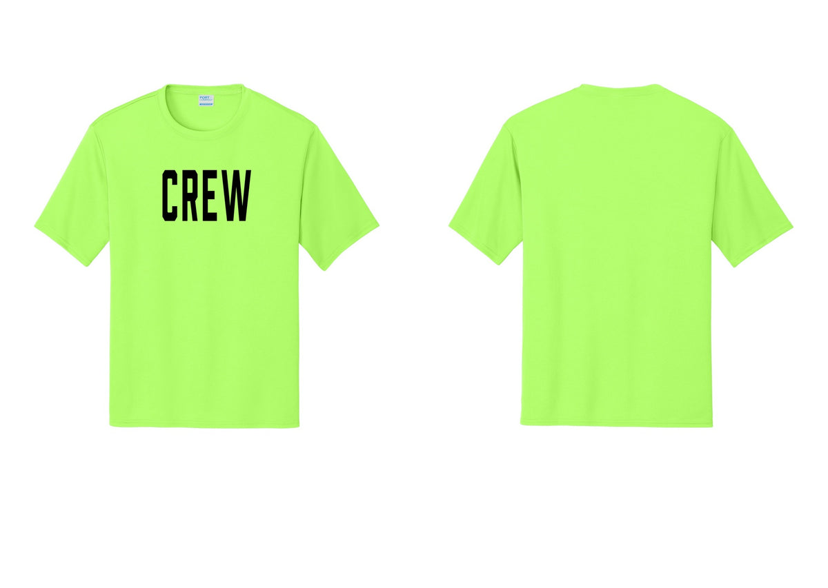 NYC Factory Crew Performance T-Shirt for Event Staff & Production Teams (Classic) - Front Only - Neon Green