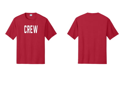 NYC Factory Crew Performance T-Shirt for Event Staff & Production Teams (Classic) - Front Only - Red