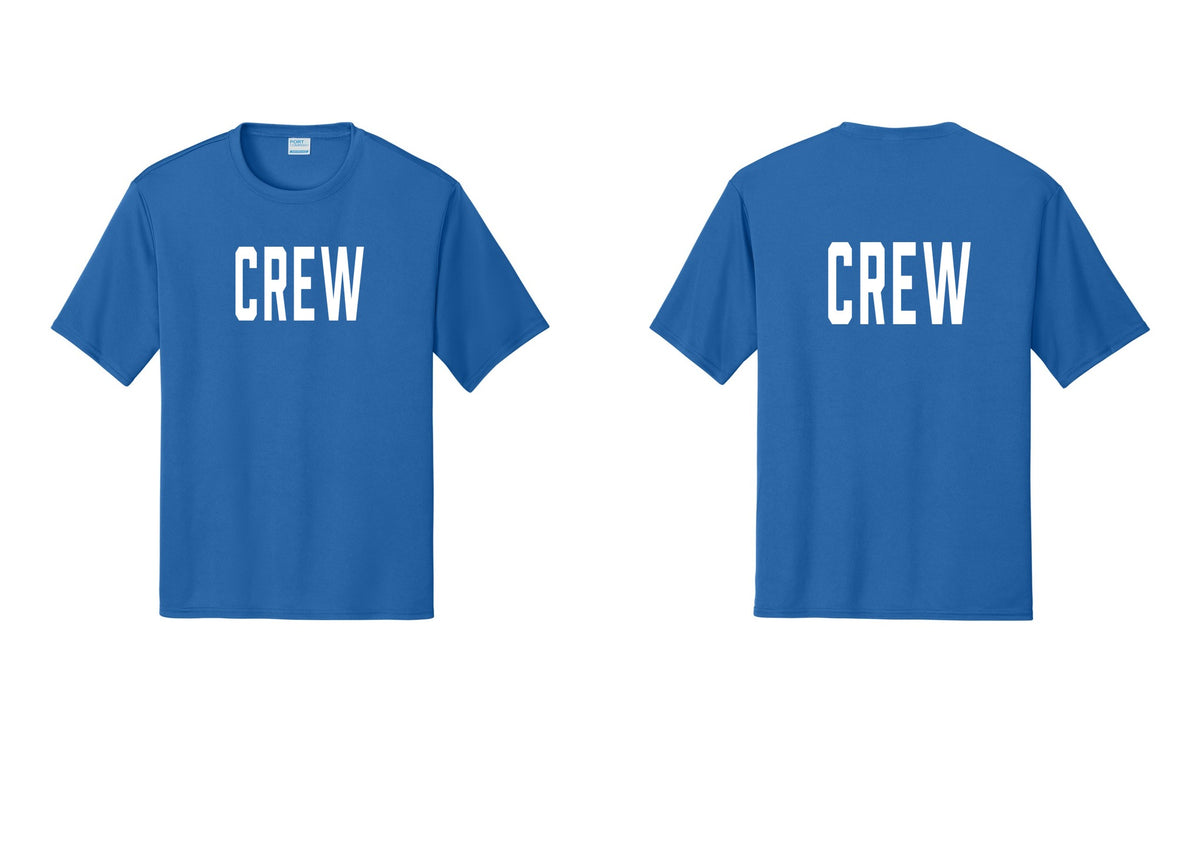 NYC Factory Crew Performance T-Shirt for Event Staff & Production Teams (Classic) - Front + Back - Royal