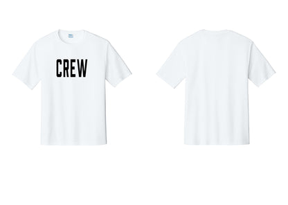 NYC Factory Crew Performance T-Shirt for Event Staff & Production Teams (Classic) - Front Only - White