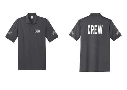 NYC Factory Custom Work Crew Uniform Polo Shirt with Your Logo (Classic) - Chest + Back + Your Logo Sleeves - Charcoal