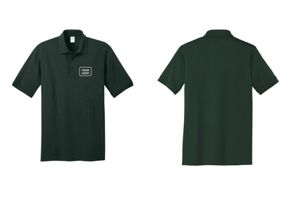 NYC Factory Custom Work Crew Uniform Polo Shirt with Your Logo (Classic) - Your Logo Only - Dark Green