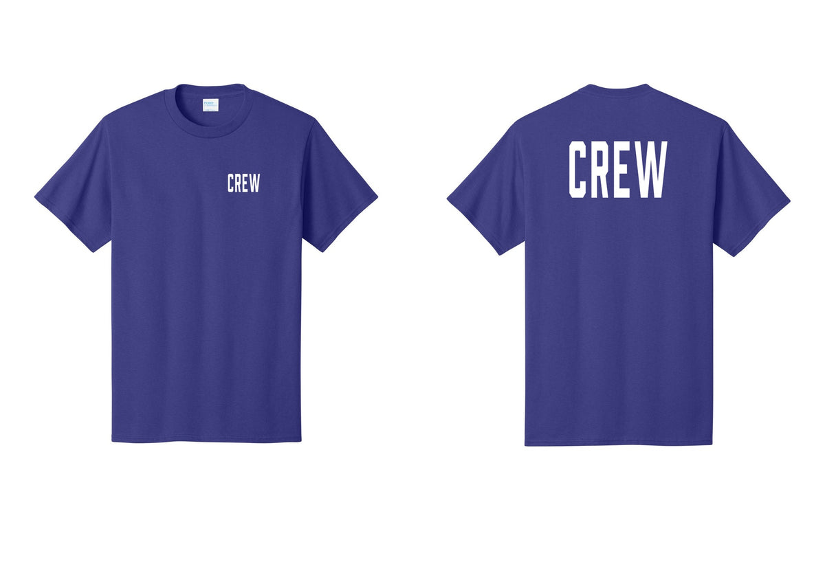 NYC Factory Crew T-Shirt for Event Staff & Production Teams (Classic) - Chest + Back - Purple