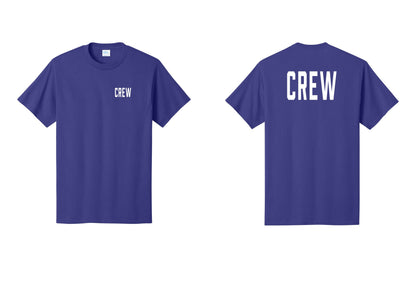 NYC Factory Crew T-Shirt for Event Staff & Production Teams (Classic) - Chest + Back - Purple
