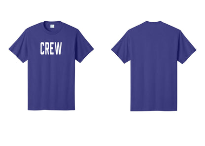 NYC Factory Crew T-Shirt, Condensed Lettering - Front Only - Purple