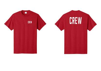 NYC Factory Crew T-Shirt for Event Staff & Production Teams (Classic) - Chest + Back - Red