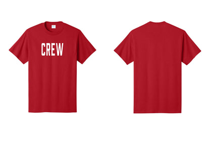 NYC Factory Crew T-Shirt, Condensed Lettering - Front Only - Red