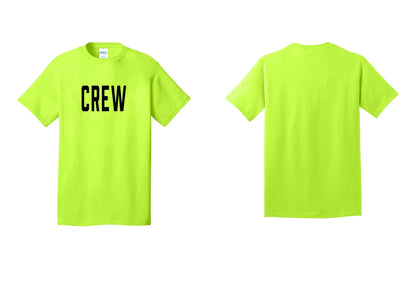 NYC Factory Crew T-Shirt for Event Staff & Production Teams (Classic) - Front Only - Safety Green