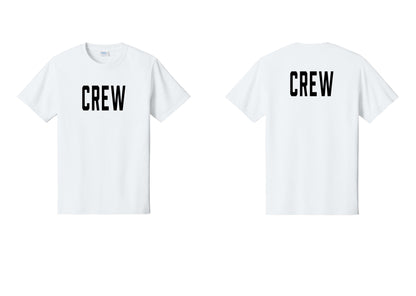 NYC Factory Crew T-Shirt, Condensed Lettering - Front + Back - White