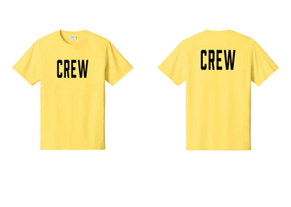 NYC Factory Crew T-Shirt for Event Staff & Production Teams (Classic) - Front + Back - Yellow