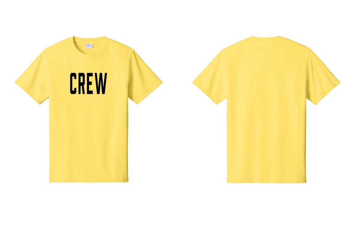 NYC Factory Crew T-Shirt, Condensed Lettering - Front Only - Yellow