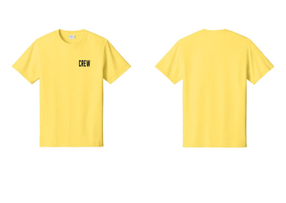 NYC Factory Crew T-Shirt for Event Staff & Production Teams (Classic) - Chest Only - Yellow
