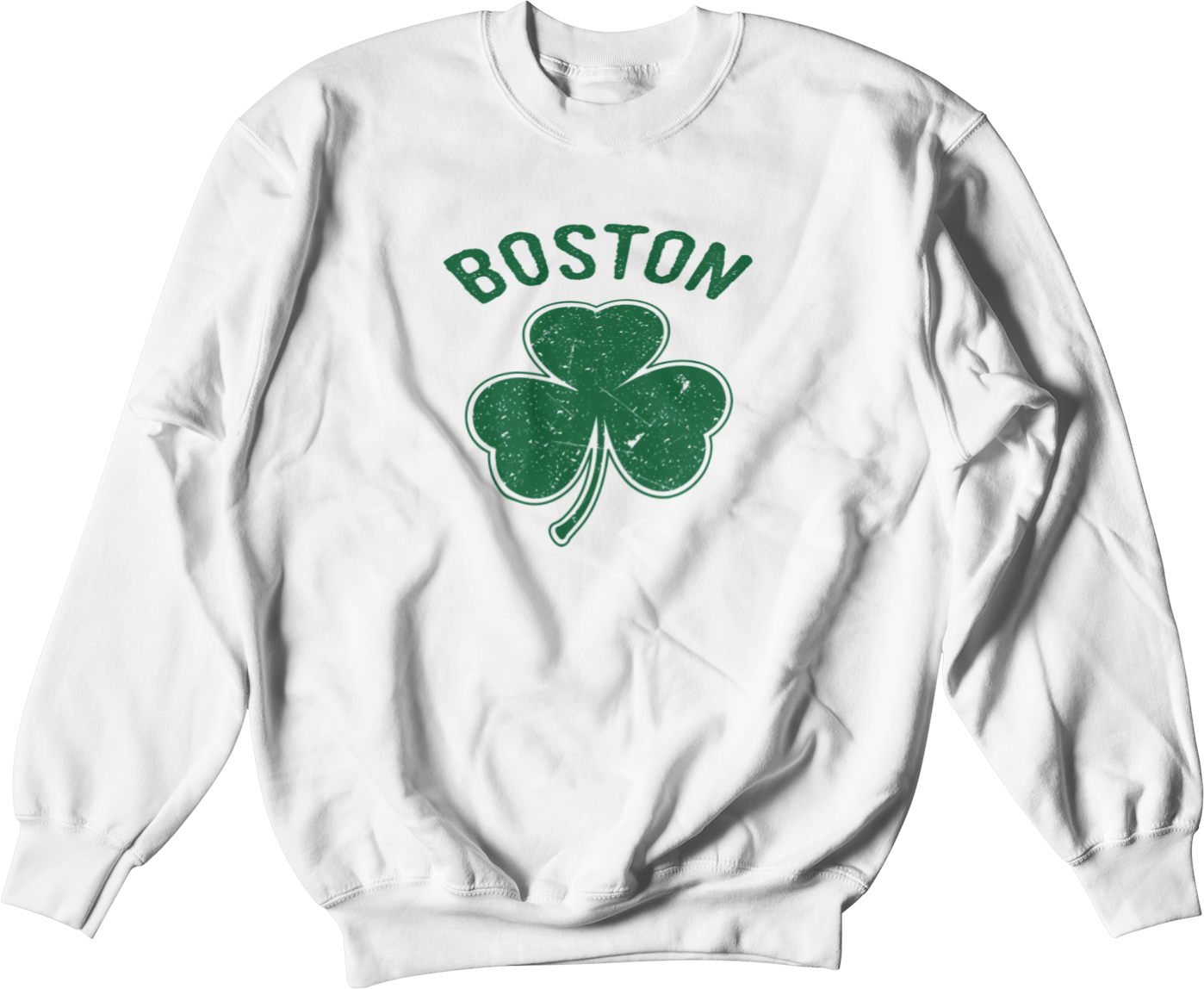 Irish Boston Crewneck Sweatshirt - Shamrock - St. Paddy's Day Adult Unisex & Kids