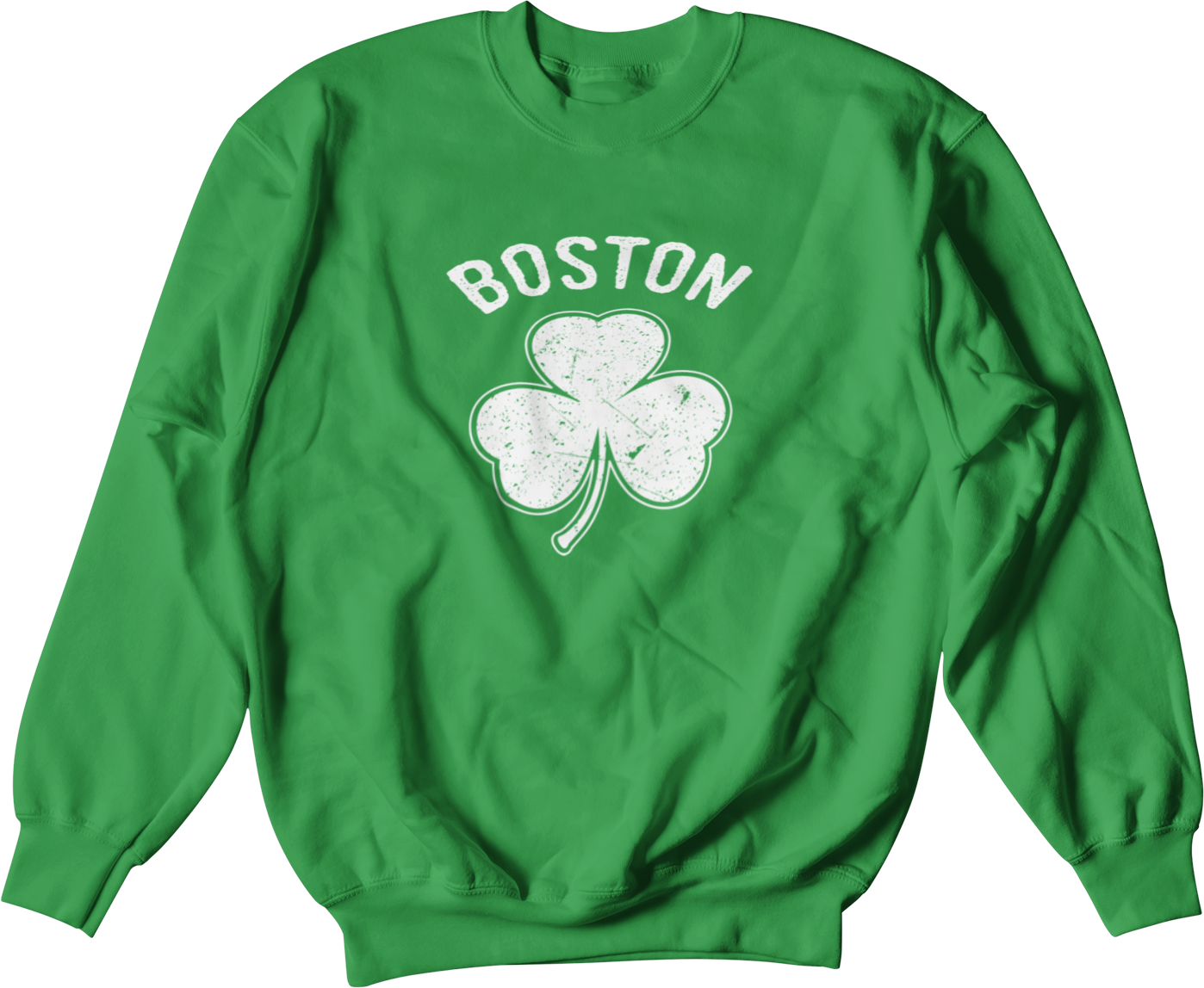 Irish Boston Crewneck Sweatshirt - Shamrock - St. Paddy's Day Adult Unisex & Kids