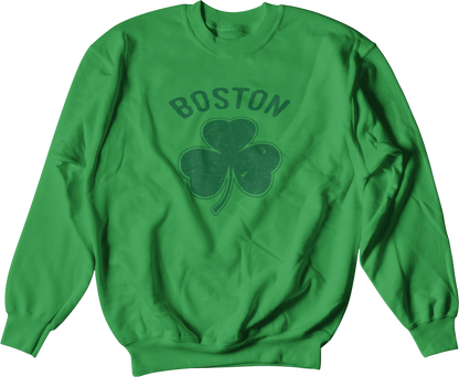 Irish Boston Crewneck Sweatshirt - Shamrock - St. Paddy's Day Adult Unisex & Kids
