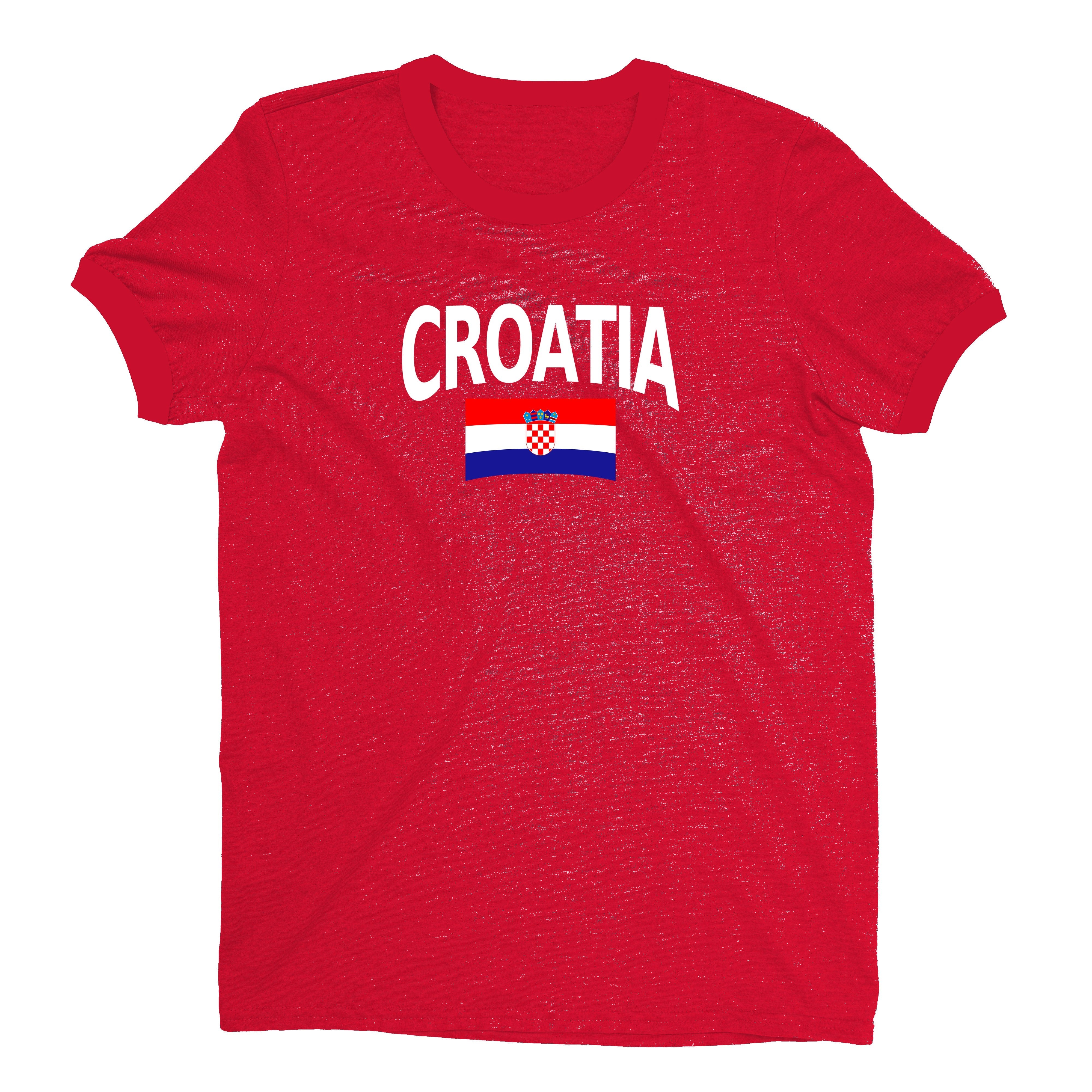 Croatia World Cup Plain Tee Unisex T-Shirt -- NYC Factory - Standard Red