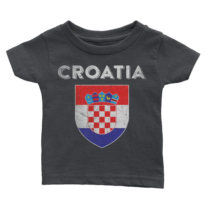 Croatia Flag Tee T-Shirt Kids Distressed Retro II Shirt - NYC Factory