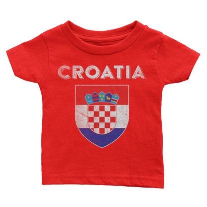 Croatia Flag Tee T-Shirt Kids Distressed Retro II Shirt - NYC Factory