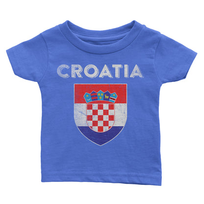 Croatia Flag Tee T-Shirt Kids Distressed Retro II Shirt - NYC Factory