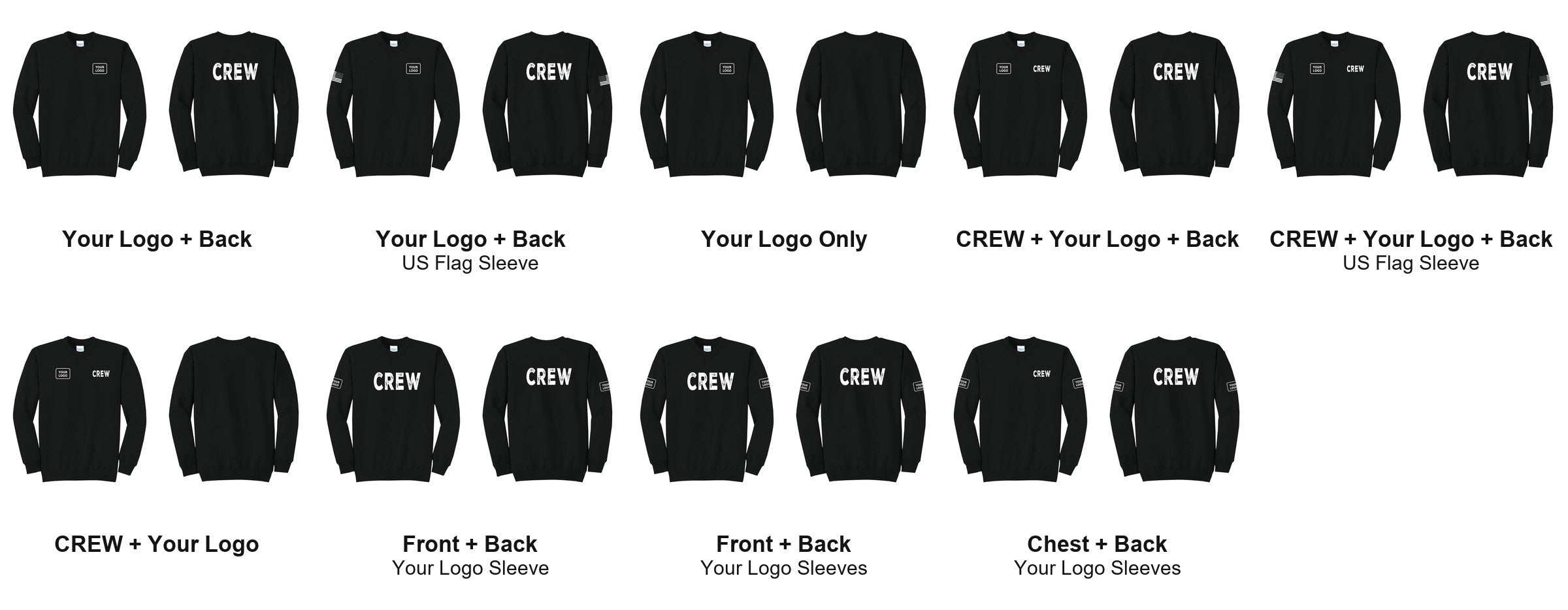 CREW print layouts