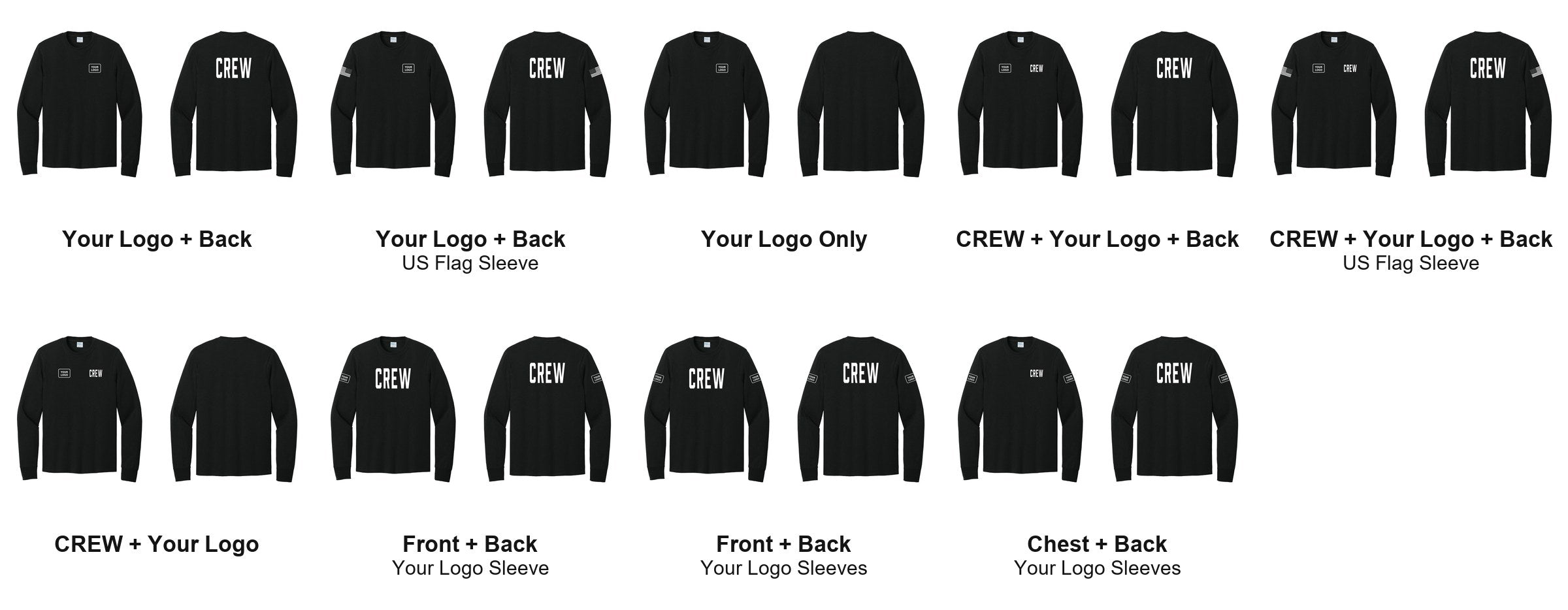 CREW print layouts