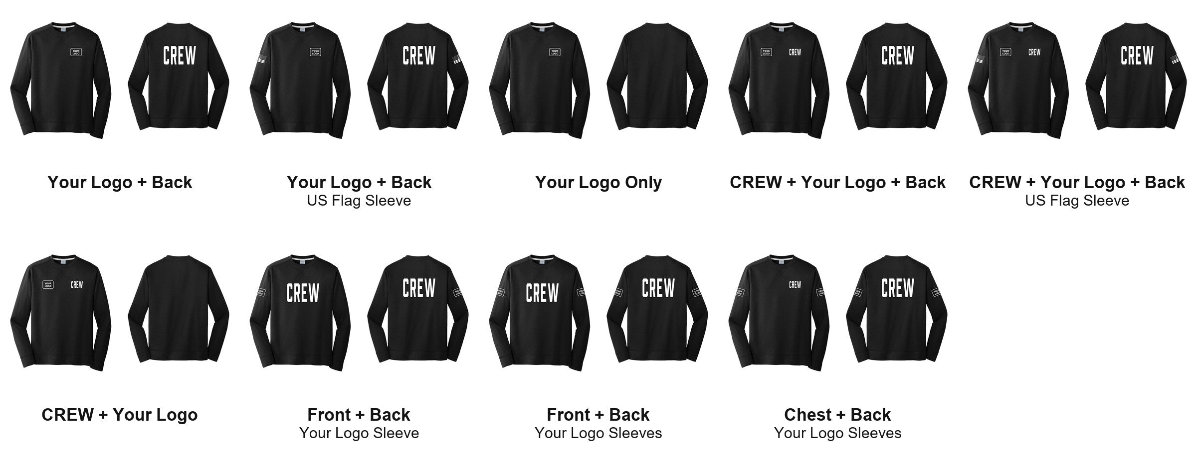 CREW print layouts