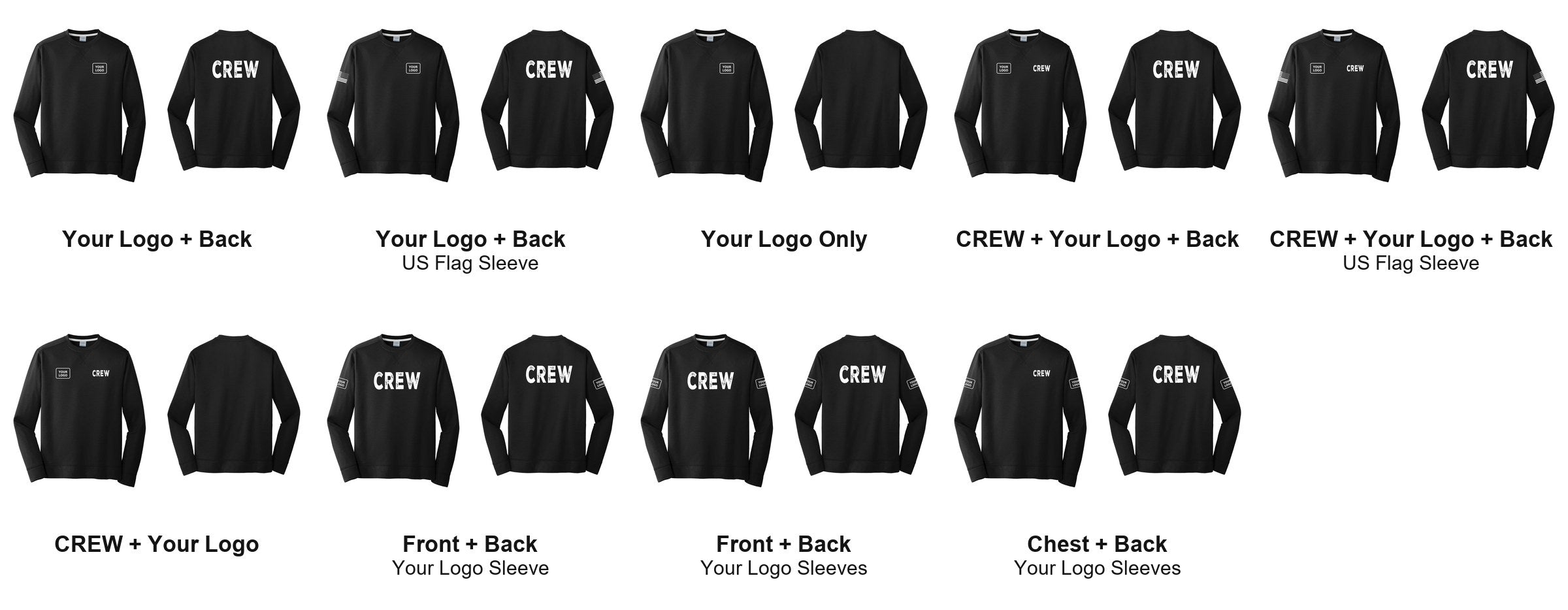 CREW print layouts