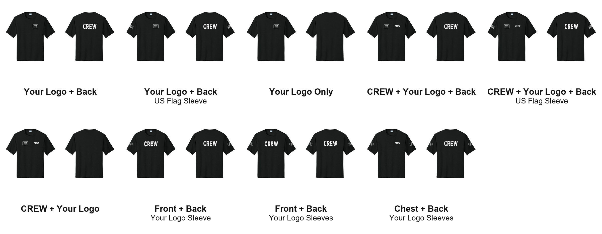 CREW print layouts