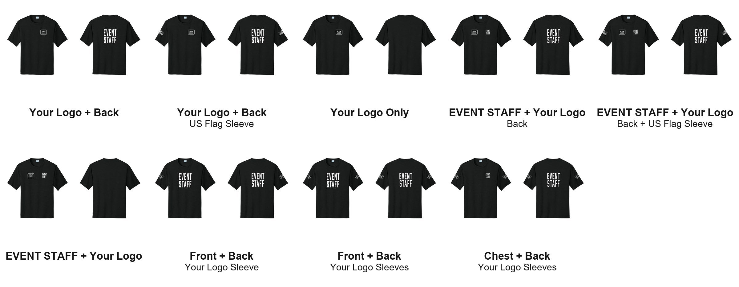 EVENT STAFF print layouts