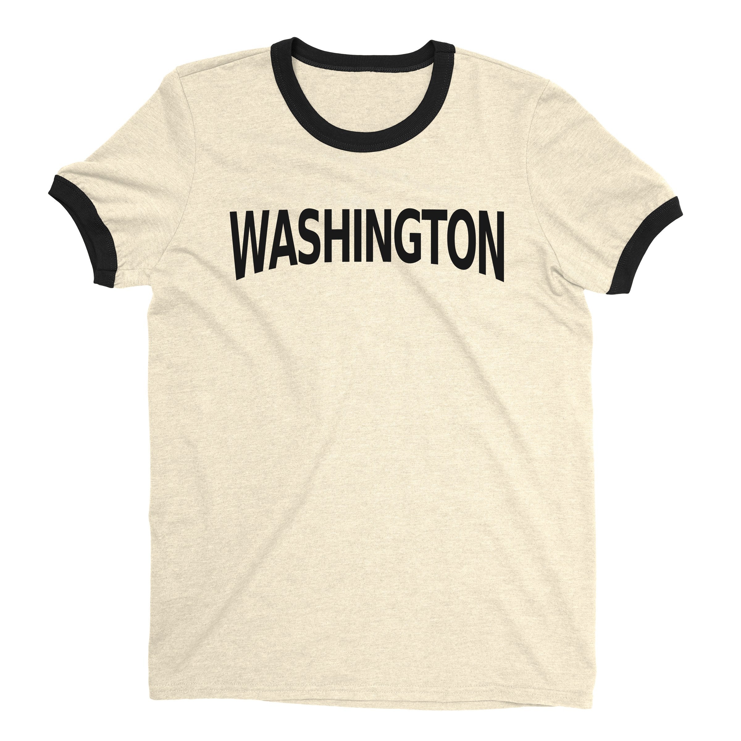 Washington DC Ringer Tee — Natural