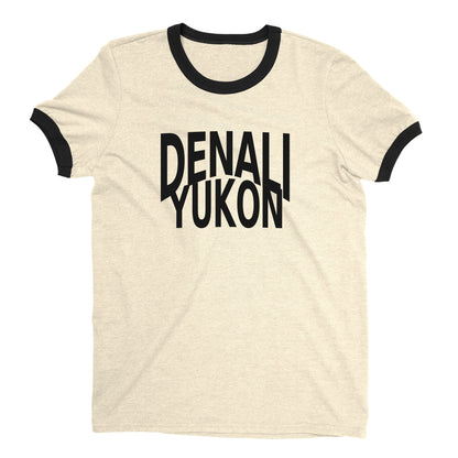 Denali National Park Ringer Tee Retro Style Men's T-Shirt - NYC Factory - Natural
