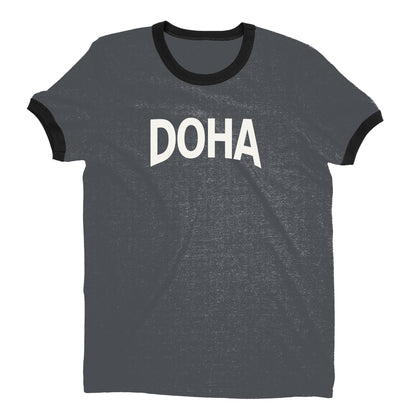 Doha Ringer Tee — Dark Heather