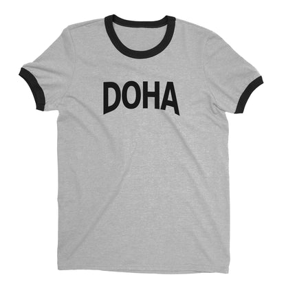 Doha Ringer Tee — Heather Gray