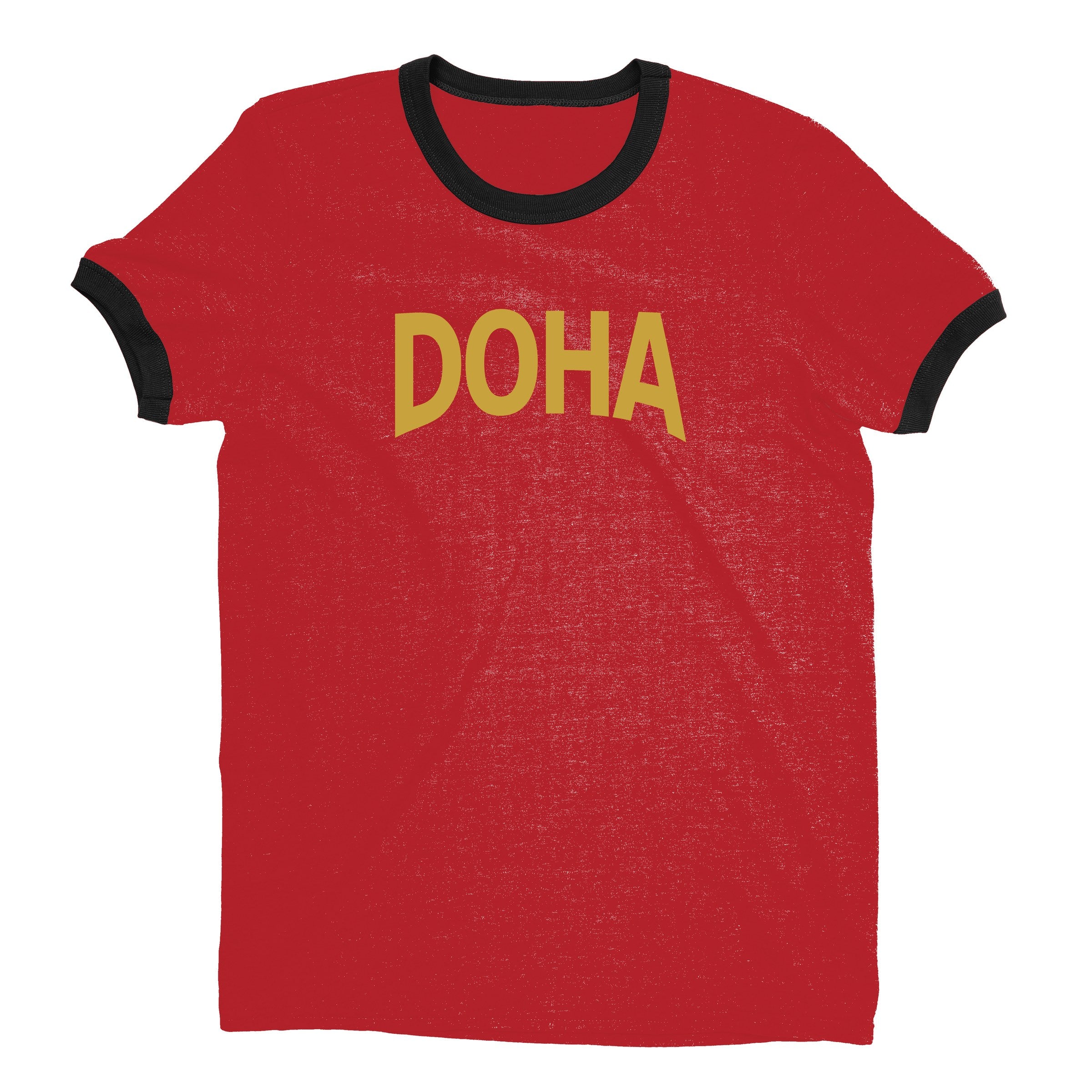 Doha Ringer Tee — Red