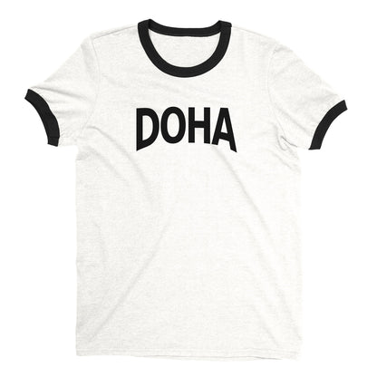 Doha Ringer Tee — White