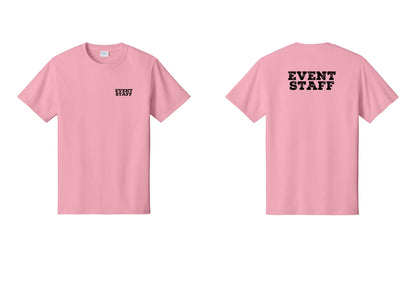 NYC Factory Event Staff T-Shirt - Chest + Back - Candy Pink