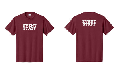 NYC Factory Event Staff T-Shirt - Front + Back - Cardinal
