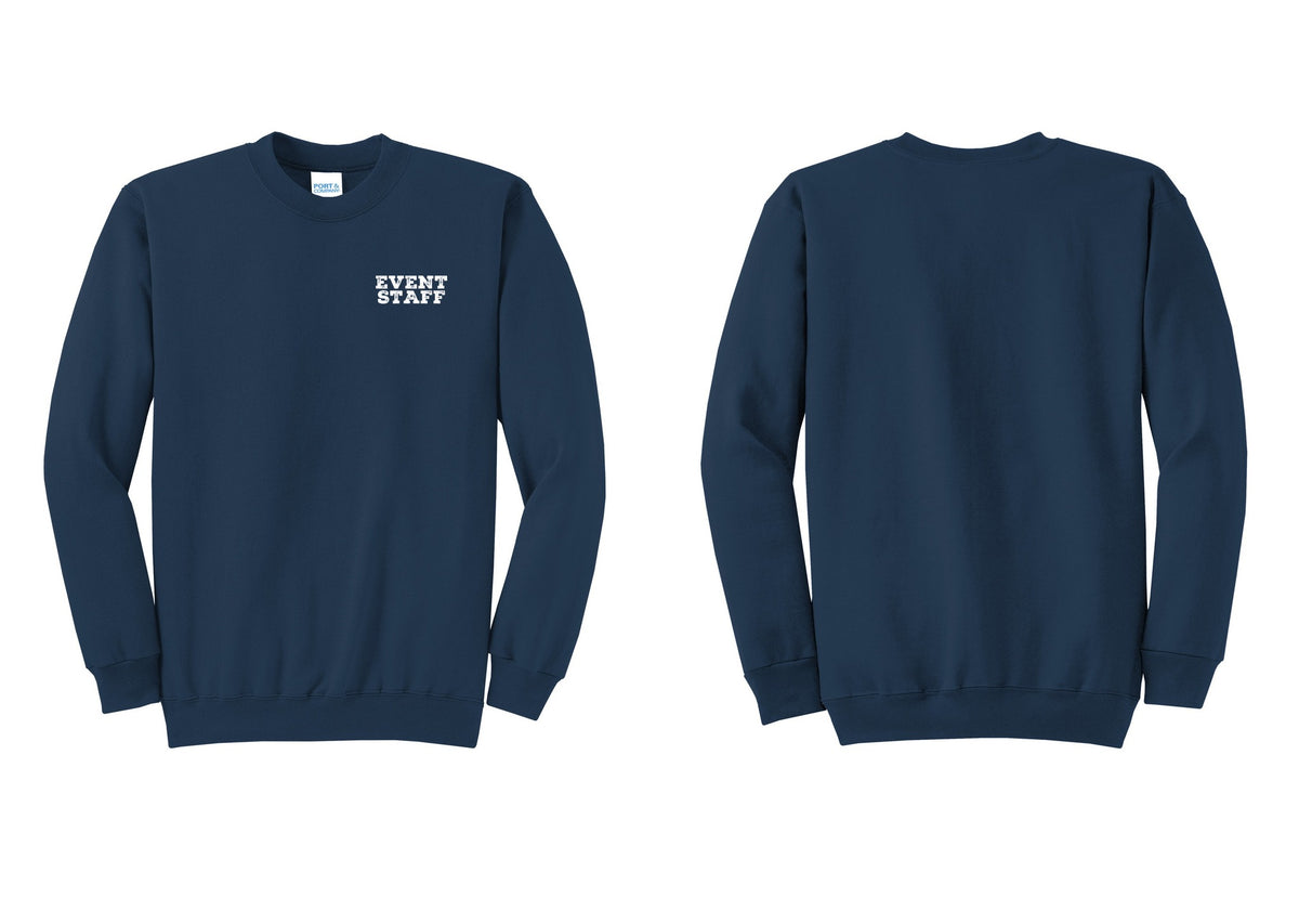 NYC Factory Event Staff Cotton Fleece Crewneck Sweatshirt (Rustic) - Chest Only - Navy