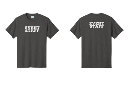NYC Factory Event Staff T-Shirt - Front + Back - Dark Heather Grey