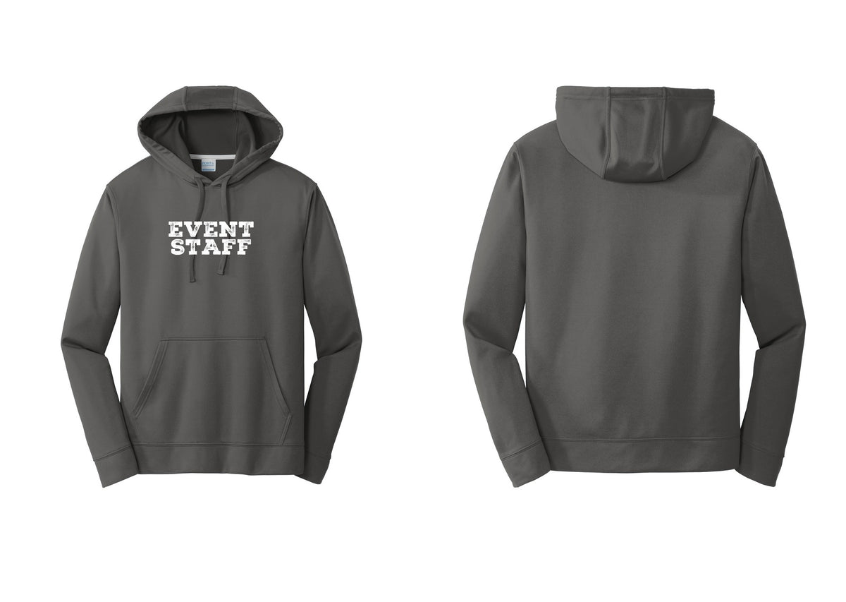 NYC Factory Event Staff Performance Hooded Fleece Pullover Sweatshirt (Rustic) - Front Only - Charcoal