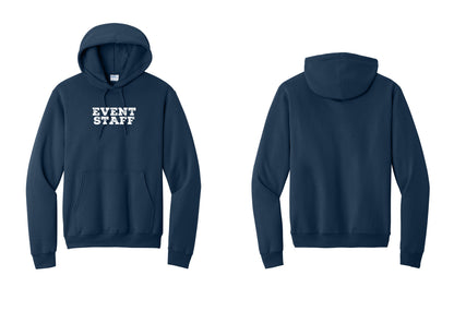 NYC Factory Event Staff Cotton Fleece Pullover Hoodie (Rustic) - Front Only - Navy