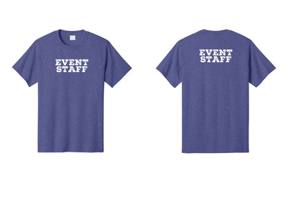 NYC Factory Event Staff T-Shirt - Front + Back - Heather Purple