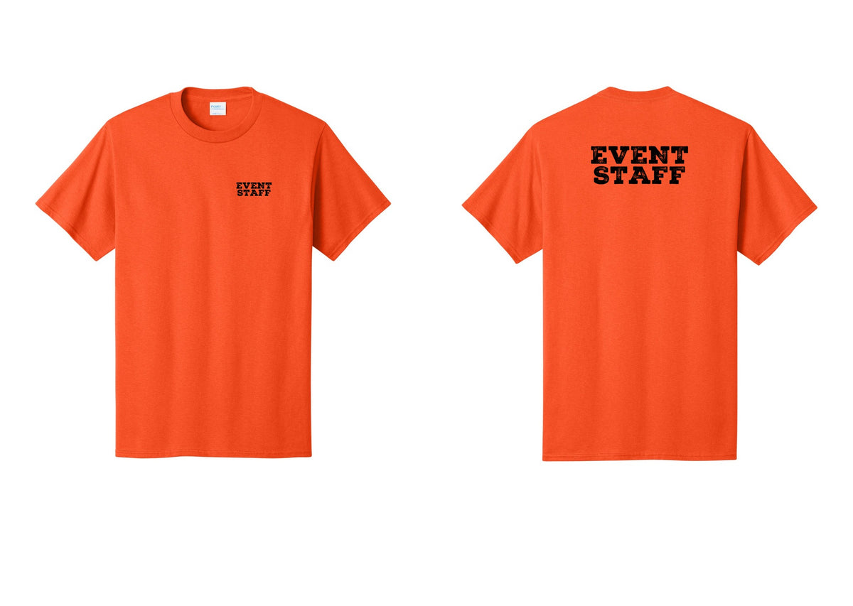 NYC Factory Event Staff T-Shirt - Chest + Back - Orange