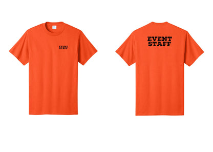 NYC Factory Event Staff T-Shirt - Chest + Back - Orange