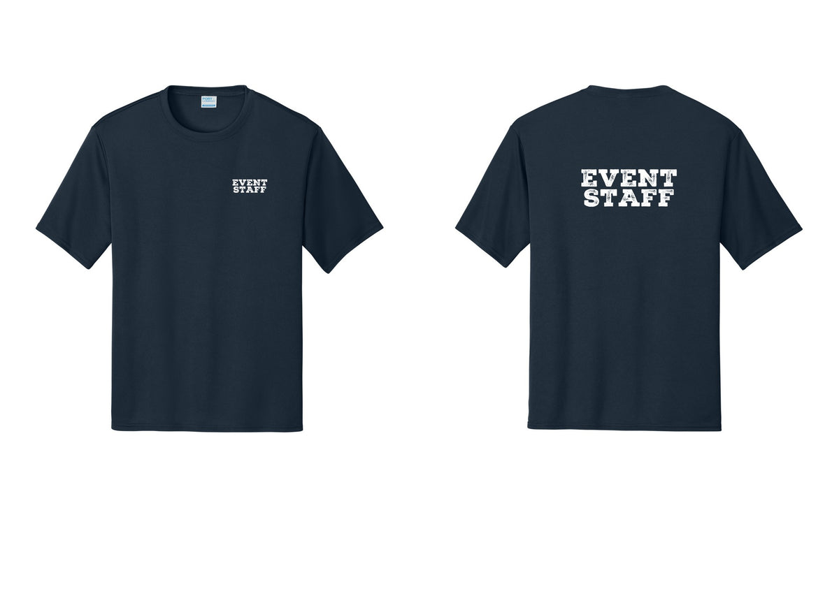 NYC Factory Event Staff Performance T-Shirt (Rustic) - Chest + Back - Navy