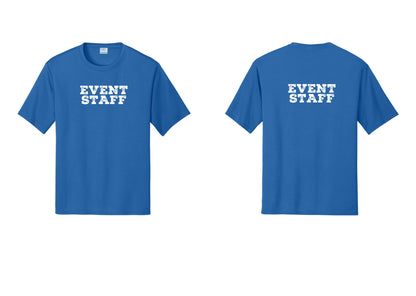 NYC Factory Event Staff Performance T-Shirt (Rustic) - Front + Back - Royal