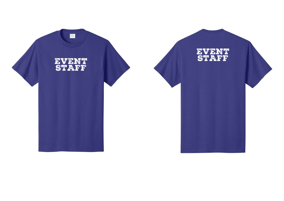NYC Factory Event Staff T-Shirt - Front + Back - Purple